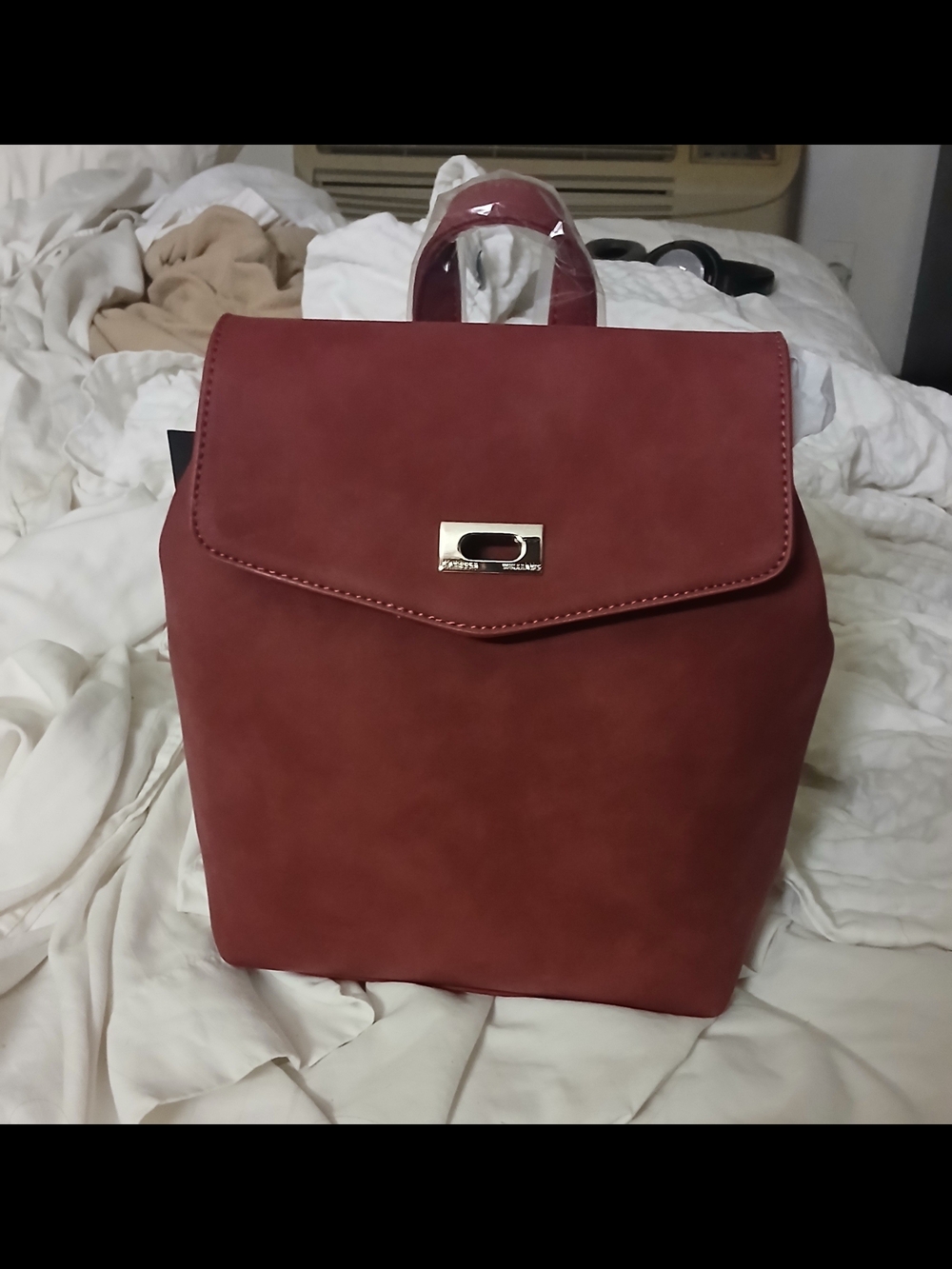 Vanessa Williams Structured Backpack Purse - Red